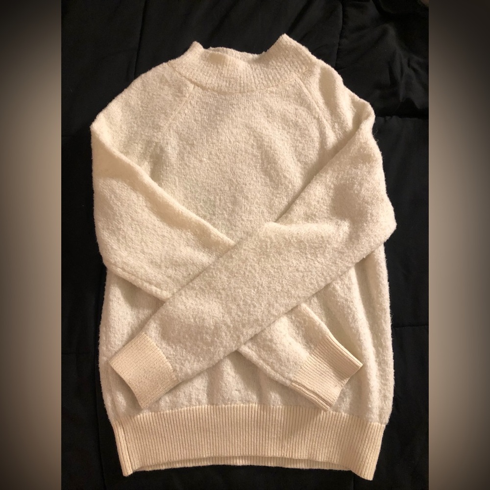 Hem & Thread Cream Cowl Neck Sweater